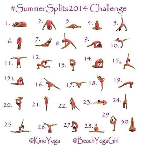 Summer Splits Challenge Yoga Challenge How To Do Yoga Gymnastics