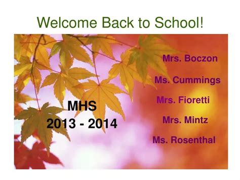 Ppt Welcome Back To School Powerpoint Presentation Free Download