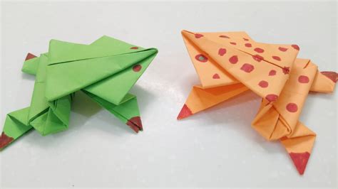 How To Make A Paper Frog That Jumps High And Far Easy Tutorial Art