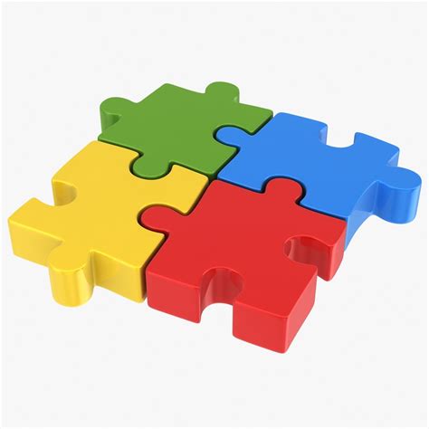 Puzzle Piece 3d Model 9 Fbx Max Obj Gltf Ma C4d Upk