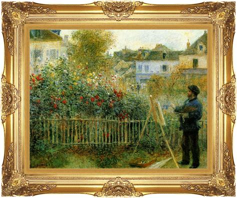 Pierre Auguste Renoir Claude Monet Painting In His Garden At Argenteuil