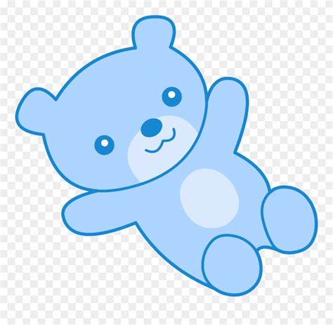 Cute Blue Teddy Bear Clipart Blue Teddy Bear Cartoon Png Download