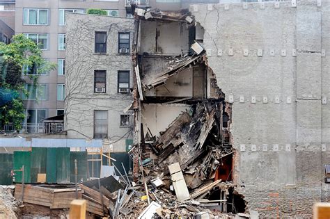 Vacant Nyc Building Partially Collapses Into Construction Site