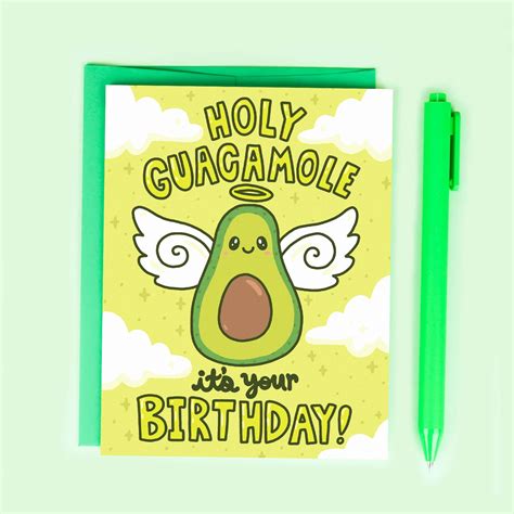 Holy Guacamole Its Your Birthday Greeting Card Turtles Soup