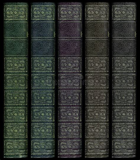 Multi Colored Vintage Book Spines Stock Image Image Of Ancient