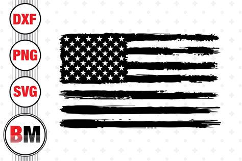 Distressed American Flag Svg Png Dxf Files By Bmdesign Thehungryjpeg