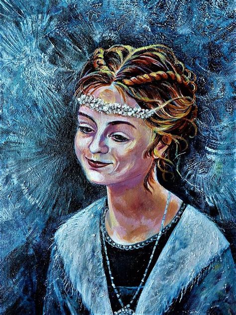 The Fantasy Portrait Snow Maiden Painting By Anna Duyunova Fine Art