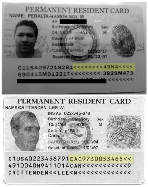 Together this string is the format of the green card number. Missing document number clear indication of fake Permanent Resident Card • Verifyi9