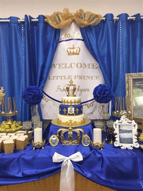 Royal Prince Baby Shower Dessert Table See More Party Ideas At