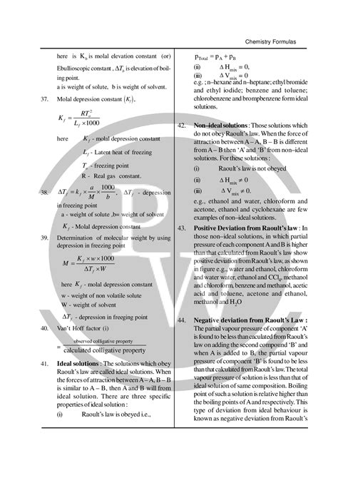 Formula Of Class 12 Chapter Liquid Solutions Pw Chemistry Basics
