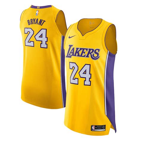 Mens Los Angeles Lakers Kobe Bryant Nike Yellow Authentic Jersey
