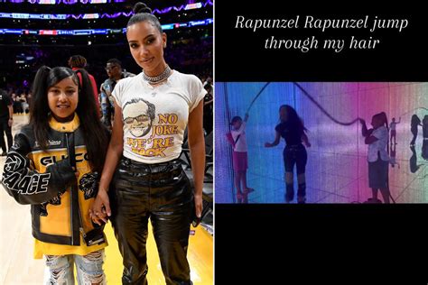 Kim Kardashian Uses Daughter Norths Rapunzel Braids As Jump Rope In