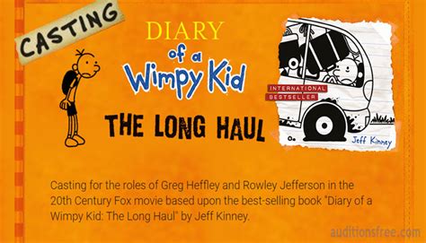 The adventures of a 12 year old who is fresh out of elementary and transitions to middle school, where he has to learn the consequences and so was born the wimpy kid's diary. Online Auditions for Lead Roles in "Diary of a Wimpy Kid ...