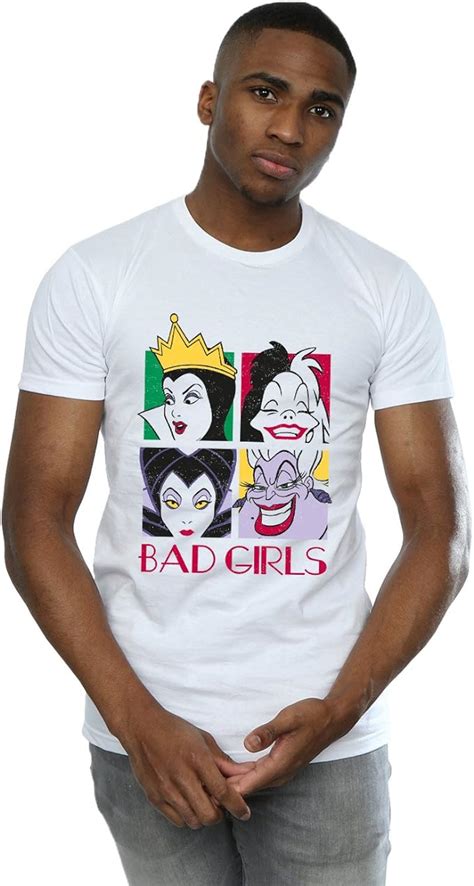 Disney Mens Villains Bad Girls T Shirt White Xxx Large Clothing