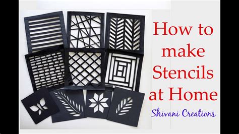 How To Make Stencils At Home Handmade Stencils For Craft Youtube