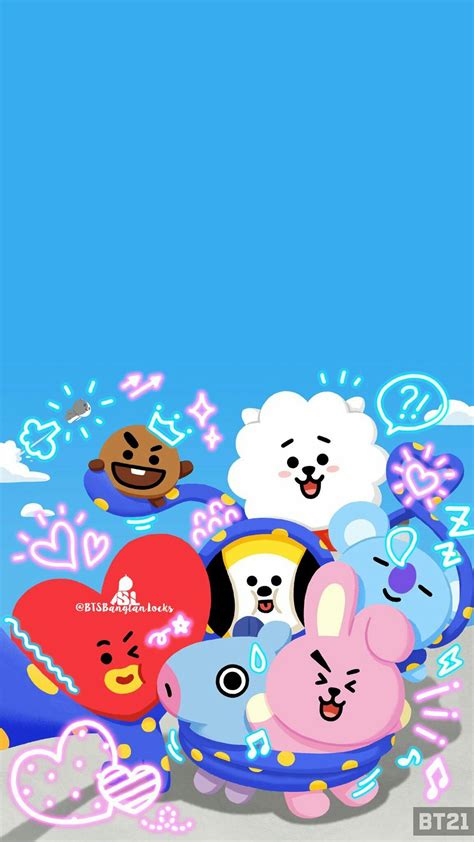 Bt21 Wallpapers Top Free Bt21 Backgrounds Wallpaperaccess