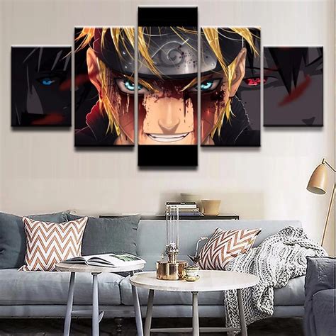5 Panel Naruto Uzumaki Painting Wall Art Animefunstore