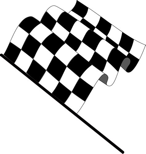 Checkered Checkered Flag Waving In Vector Format —