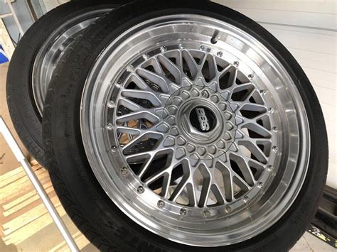 18 Inch Bbs Rs Deep Dish Replica Alloy Wheels With Tyres In