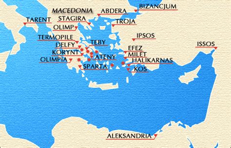 Interkl sa Starożytna Grecja interaktywna mapa historyczna