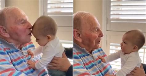 Grandpa With Alzheimers Lights Up When He Interacts With His Great Granddaughter