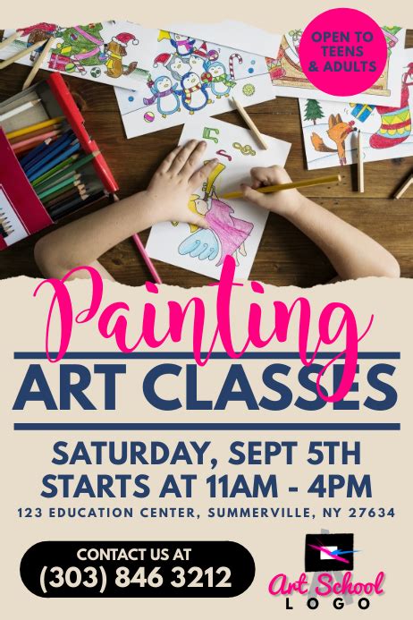 Art Classes Poster Template Postermywall