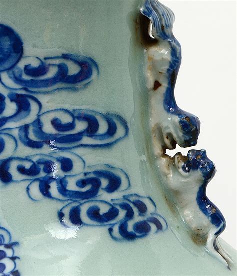 Sold Price Pair Of Chinese Blue And Celadon Porcelain Vases May 1