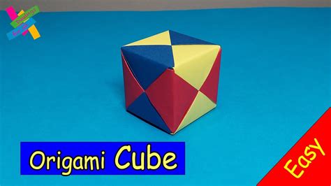 Origami Cube How To Make Paper Cube Easy Diy Easy Fold Tutorial
