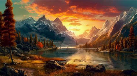 Secluded Forest Lake At Sunset 3 By Pixelhorizons On Deviantart