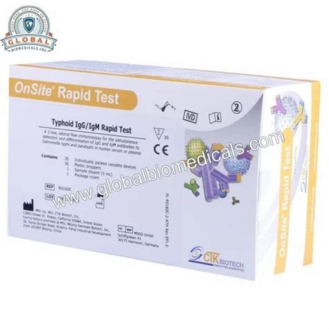 Athenese Dx Ctk Typhoid Igg Igm Rapid Test At Rs Rapid Test In