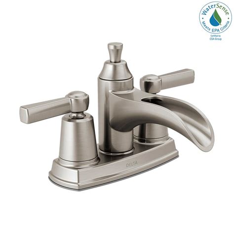 Brushed Nickel Delta Bathroom Faucets Delta B3596lf Ss Foundations Windemere Two Handle