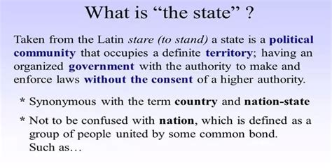 What Is The State Terminology And Definitions Political Thought