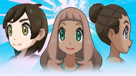 Pokemon Ultra Sun And Ultra Moon Hairstyles And Colors Youtube