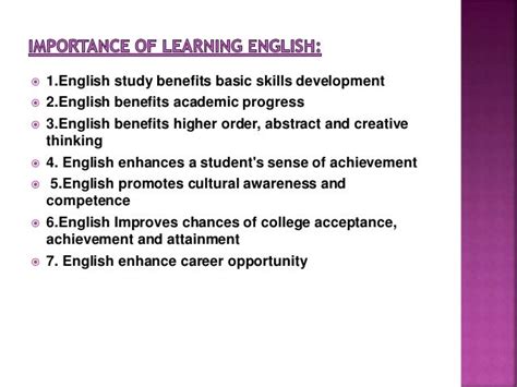 🎉 Importance Of English Language For Students What Are The Importance