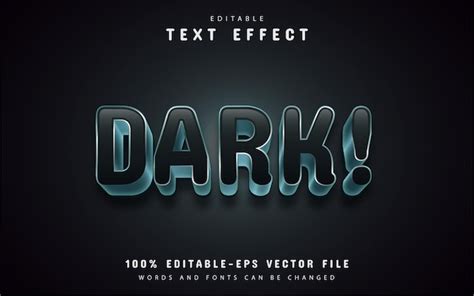 Premium Vector Dark Text Effect Editable