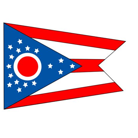 Flag Of The State Of Ohio Vector Illustration Free Svg