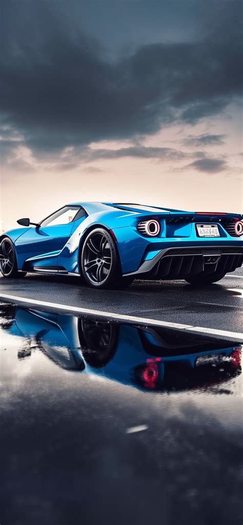 Blue Ford Gt Supercar Wallpapers Ford Gt Wallpaper For Iphone