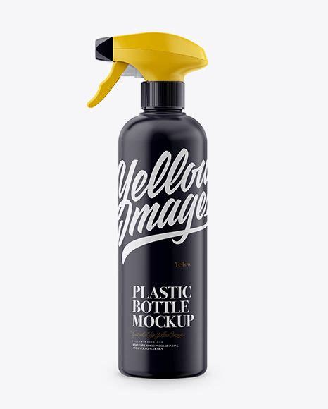 matte plastic bottle  trigger sprayer mockup mockup  psd  mockup bottle mockup