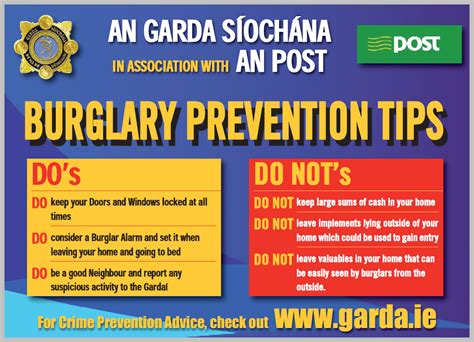 An Garda Siochana An Post Burglary Prevention Leaflet Kilmurrycom
