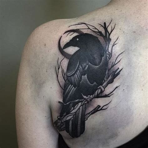 Raven Tattoo 30 Images That Will Prove This Bird Is Way Cooler Than
