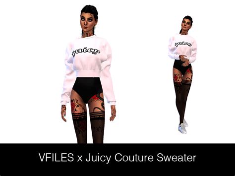 Streetwear For Sims 4 Hypesim Vfiles X Juicy Couture Sweater So