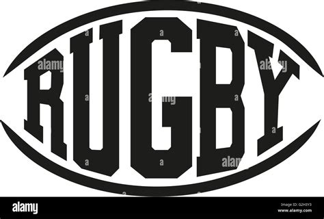 Rugby Word In Shape Of A Rugby Ball Stock Photo Alamy