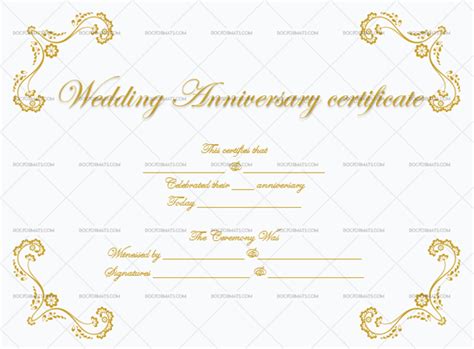 Free Printable 50th Wedding Anniversary Certificates Free Printable