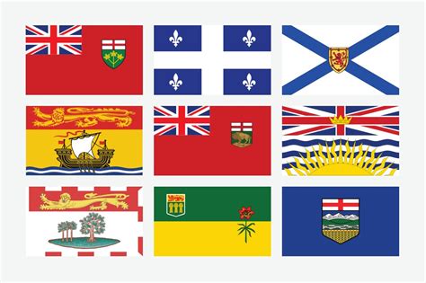 Flags of Canadian Provinces | Custom-Designed Illustrations ~ Creative ...