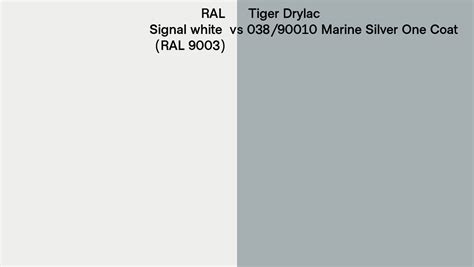 Ral Signal White Ral Vs Tiger Drylac Marine Silver One
