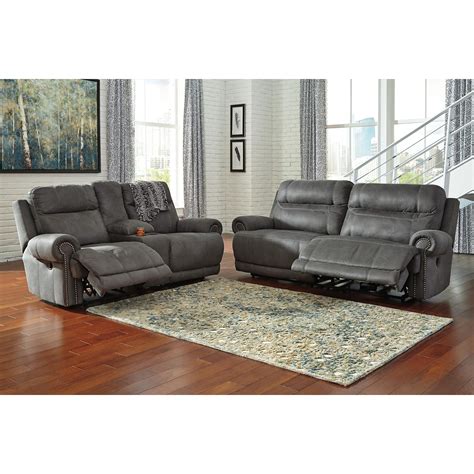 Signature Design By Ashley Austere 3840194 Double Reclining Loveseat W