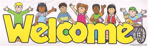 Kids With Welcome Banner Image