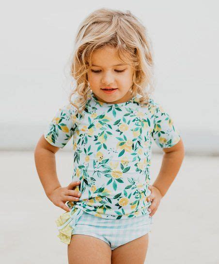 Oopsie Daisy Lemon Rashguard Swimsuit Toddler And Girls Zulily