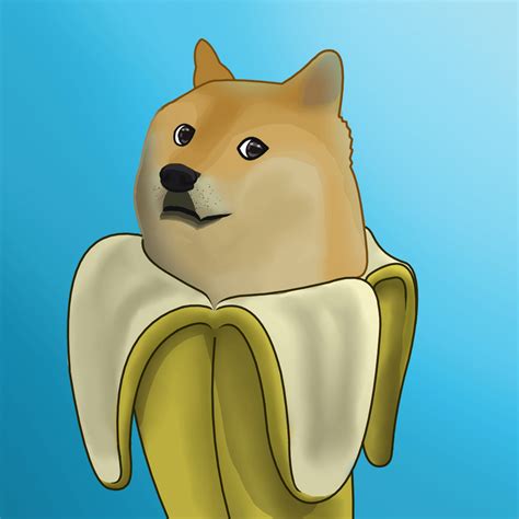Banana Doge For Uecoindog Mouse Drawn 1080x1080p Drawforme
