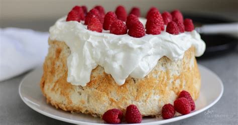 The texture of this healthy angel food cake recipe is just as light, fluffy and magical as the kind you would buy and make from a mix, but made with simpler ingredients and honestly probably pretty close to just as easy as the boxed mix kind. Gluten Free Angel Food Cake with 50% Less Sugar - Cathy's ...
